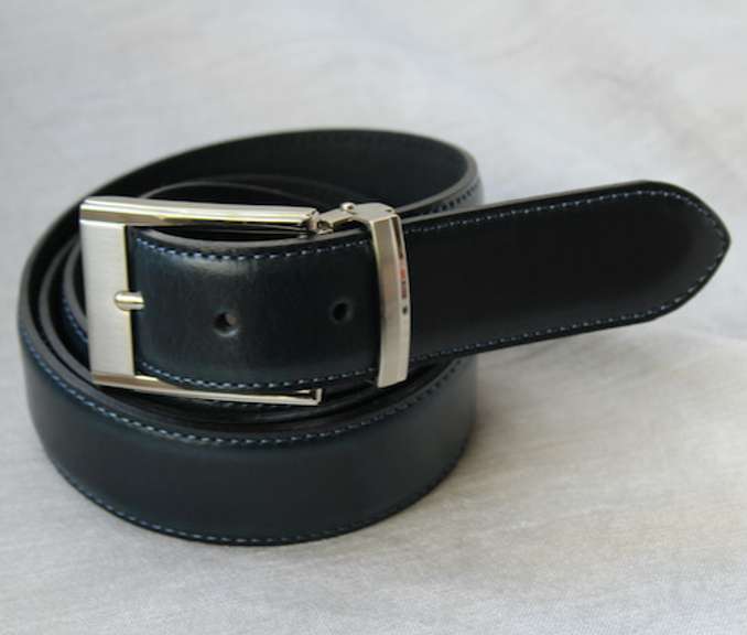 Classy Full Grain Leather Belt, Made In Italy