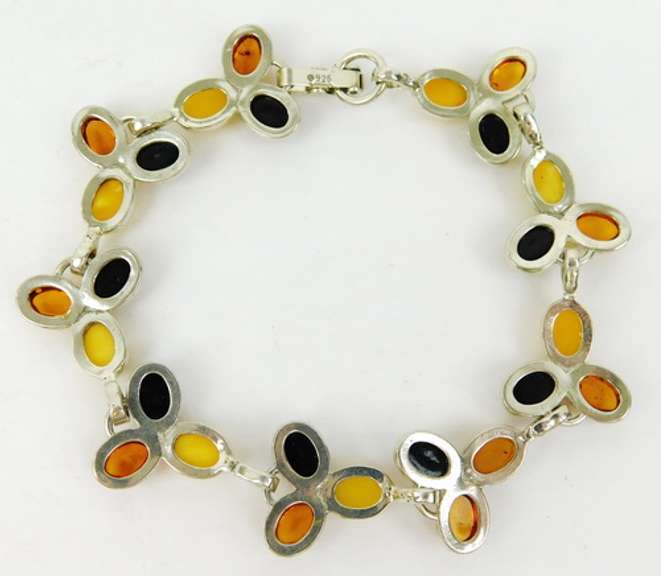 Sterling Silver Multi-Amber Bracelet
