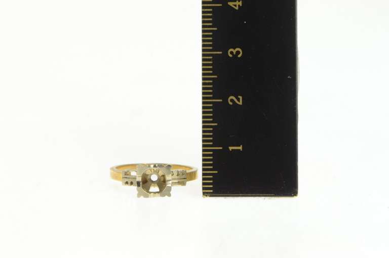 14K Yellow Gold 5.2mm Vintage NOS 1950's Engagement Setting Ring