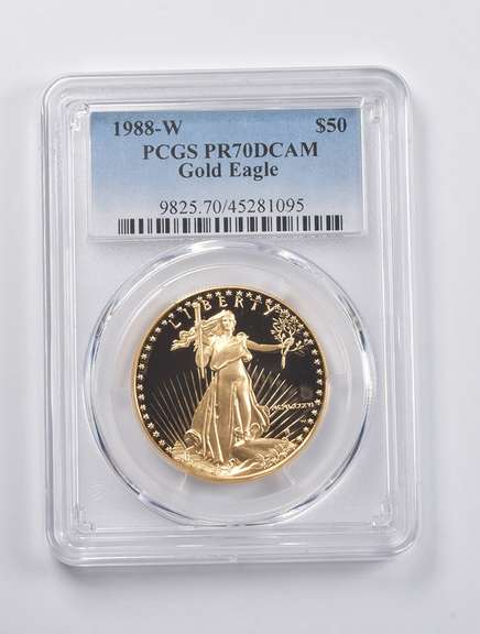 PR70 DCAM 1988-W $50 American Gold Eagle 1 Oz. .999 Fine Gold PCGS