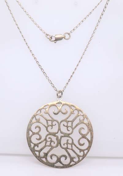 Vintage Sterling Silver Pendant on Chain