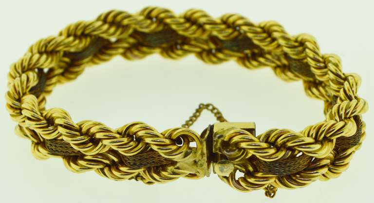 12KT Yellow Gold Filled Double Rope Chain Bracelet