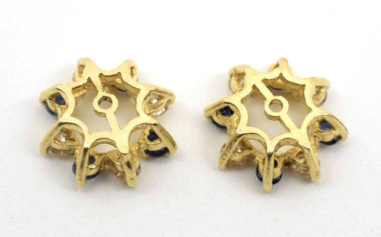 Useful Sapphire & Diamond Earring Jackets
