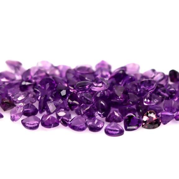 Stunning 12.15ct heart cut real Brazilian Amethyst set