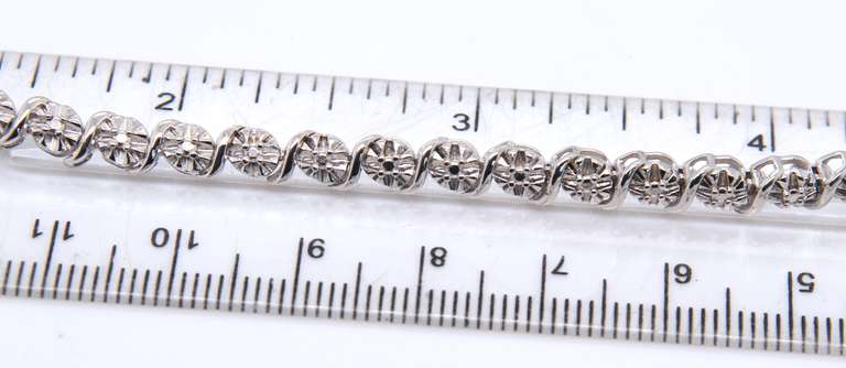 925 Sterling Silver Diamond Station Necklace