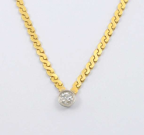 Bezel Set Diamond Station Necklace