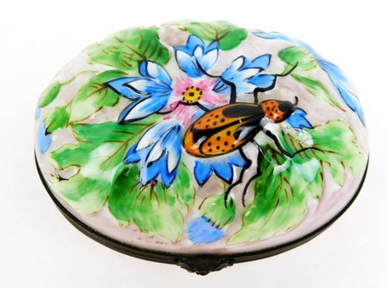 Signed Limoges, France Handpainted Large Box