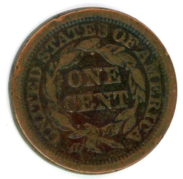 1851 Braided Hair Large Cent