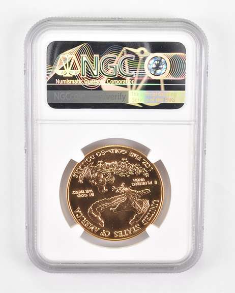 MS70 1998 $50 American Gold Eagle - Graded NGC