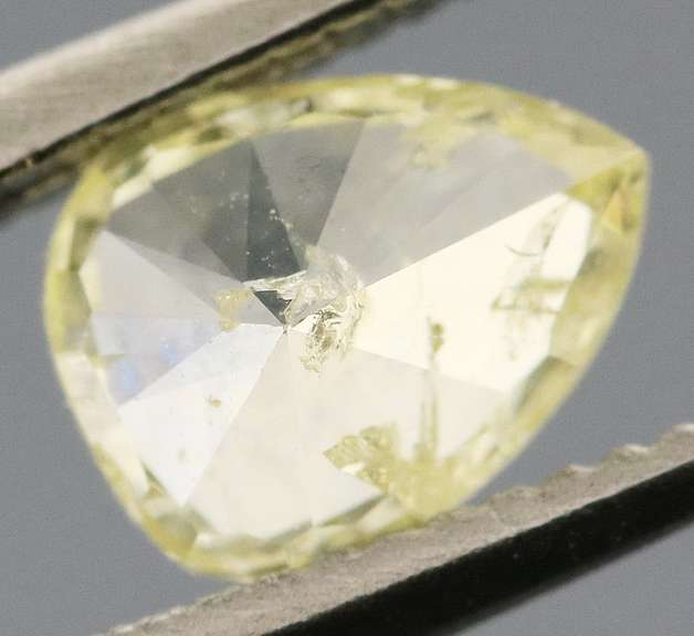 Pear cut .37ct canary yellow Diamond
