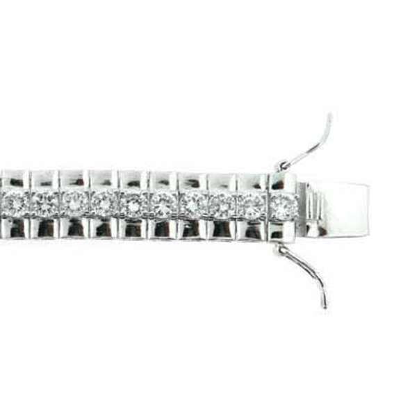 Sterling Silver CZ Silver Watch-Link Bracelet