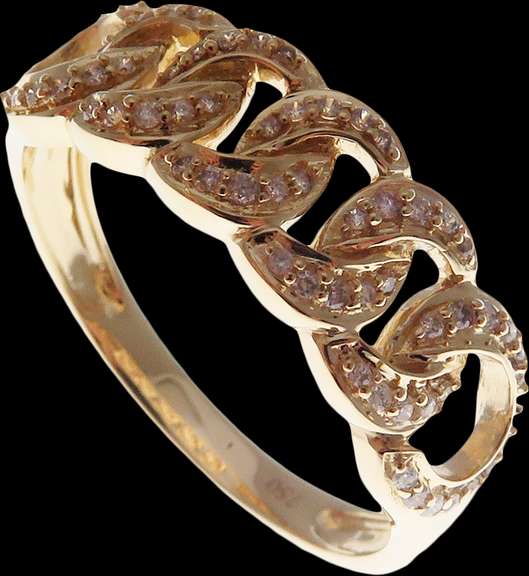 Chic 18kt Yellow Gold Diamond Chain Band