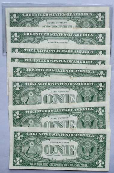 14 Consecutive CH CU 1957 A $1 Silver Certificates