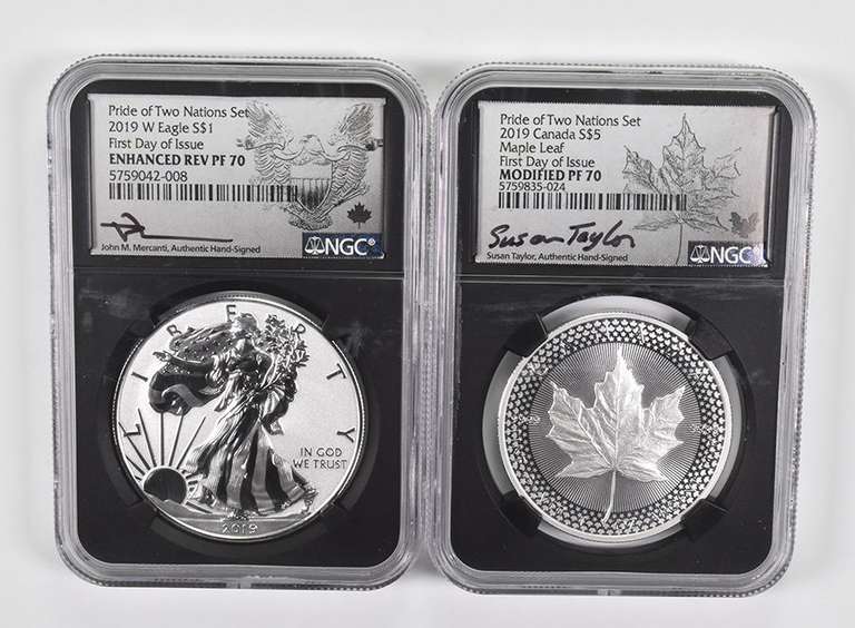 2019 Pride of 2 Nations *NGC PF70 FDI MERCANTI+TAYLOR*CANADIAN