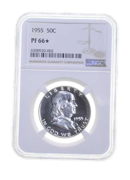PF66* 1955 Franklin Half Dollar - Graded NGC