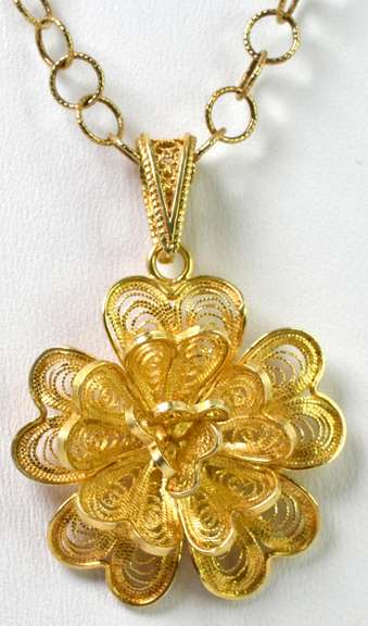Vermeil Flower Necklace