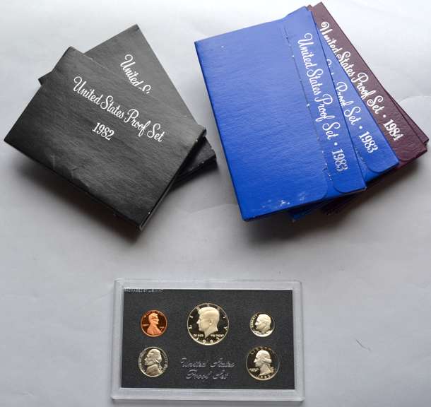 1979-1985 US Proof Sets In Original Boxs