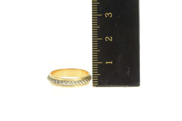 14K Yellow Gold Vintage NOS 1950's Two Tone Wedding Band Ring