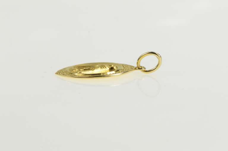 14K Yellow Gold Christian Virgin Mary Jesus Christ Charm/Pendant
