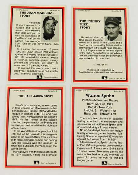 4 ASA 1983 Baseball Greats