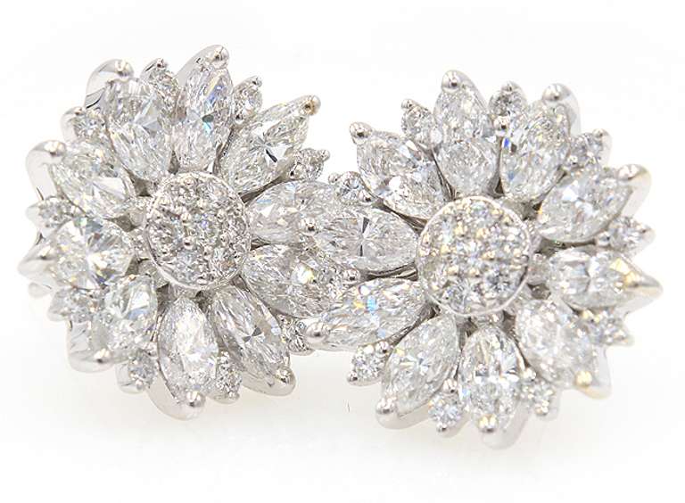 Odelia 2.60ctw Marquise and Pave Diamond Flower