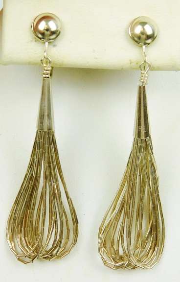 Sterling Liquid Silver Dangly Earrings