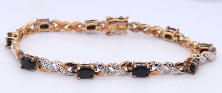 Lot of 2 Vintage Sterling Silver Cubic Zirconia Tennis Bracelets