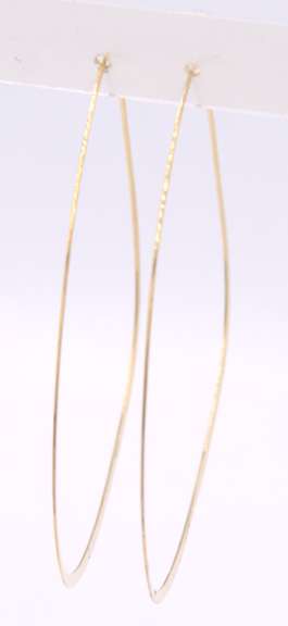 Lovely Yellow Gold Large Hoop Earrings