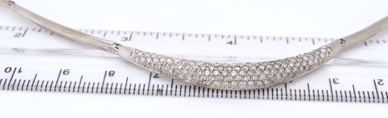 The Most Incredible White Gold Pave Diamond Collar Necklace