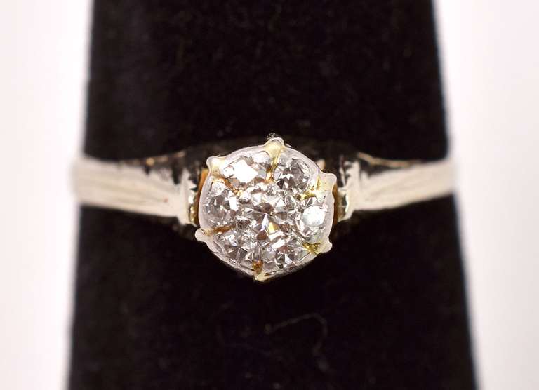 Wonderful Vintage Diamond Ring in 14K White Gold