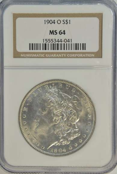 Super nearly Gem BU 1904-O Morgan Silver Dollar. NGC MS64