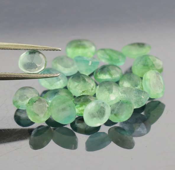 Heavy 6.33ct 21 piece Zambian Emerald set