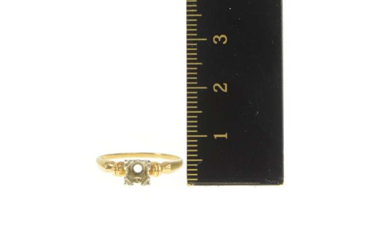14K Yellow Gold 4.4mm Vintage NOS 1950's Engagement Setting Ring