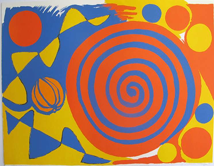 Alexander Calder, Spirale Avec Citrouille 1973