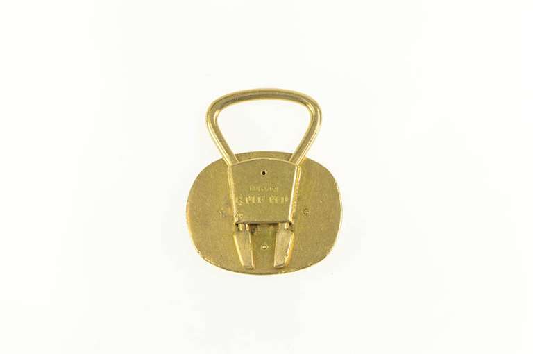 18K Yellow Gold Bulgari Two Tone North Star Symbol Key Ring