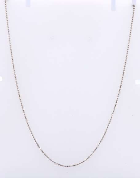 Vintage Sterling Silver Bead Chain Necklace