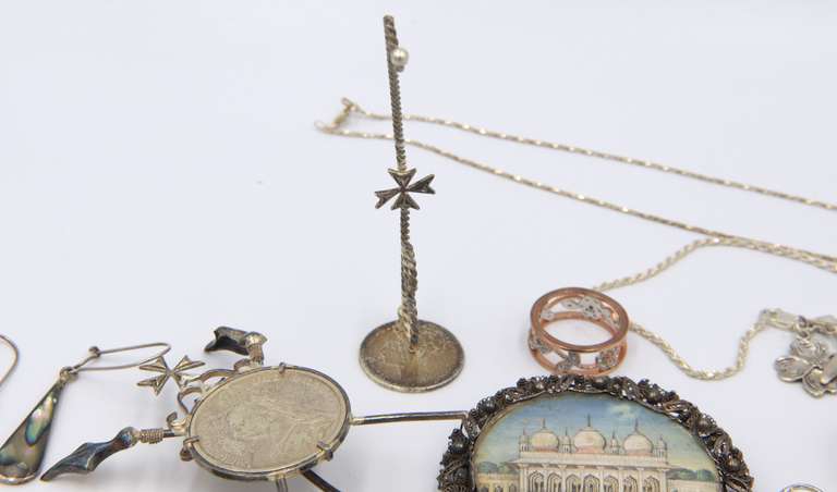 Group Lot of Vintage Sterling Silver Jewelry