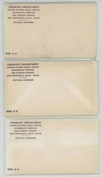 3 UNOPENED Special Mint Silver Sets from 1965