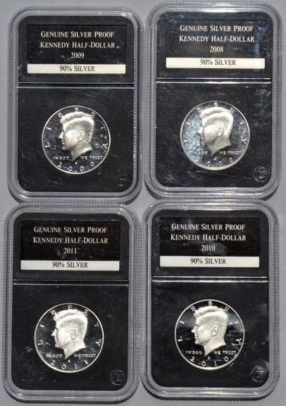 2008-2011 Slabbed Proof Silver Kennedy Halves
