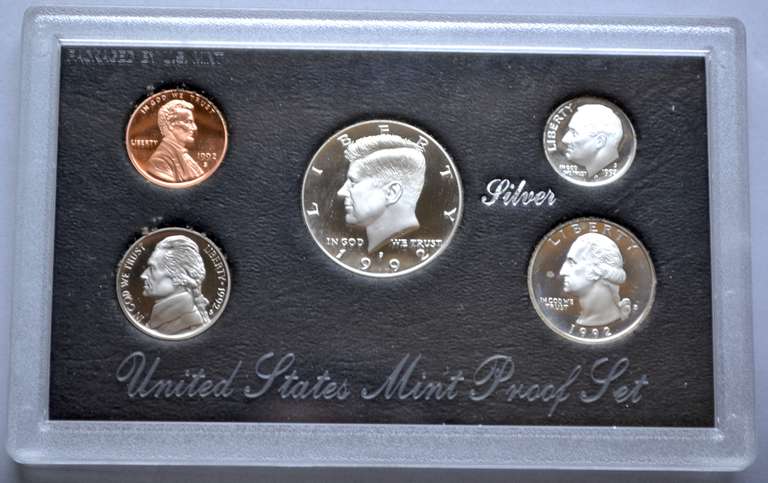 2 1992 US Mint Silver Proof Sets