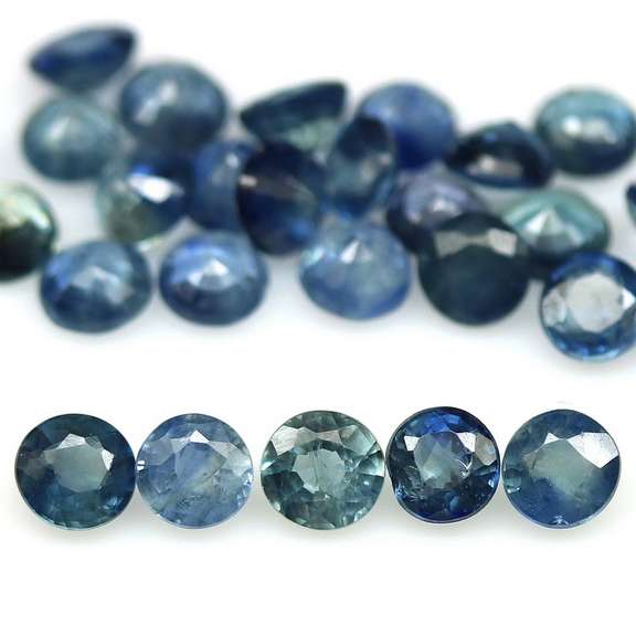 Multi-hue 6.94ct natural blue Sapphire set