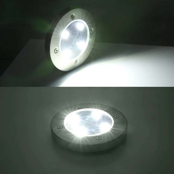 4PCS 4LED Solar Ground Lights Floor Decking Patio
