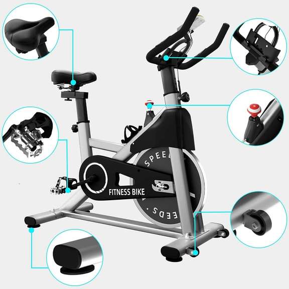 Indoor Cycling Bike Exercise Bicycle Comfortable Seat
