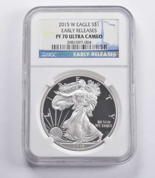 PF70 UCAM 2015-W American Silver Eagle ER NGC