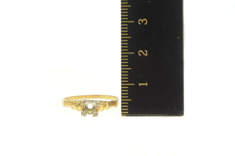 14K Yellow Gold 4.5mm Vintage NOS 1950's Engagement Setting Ring