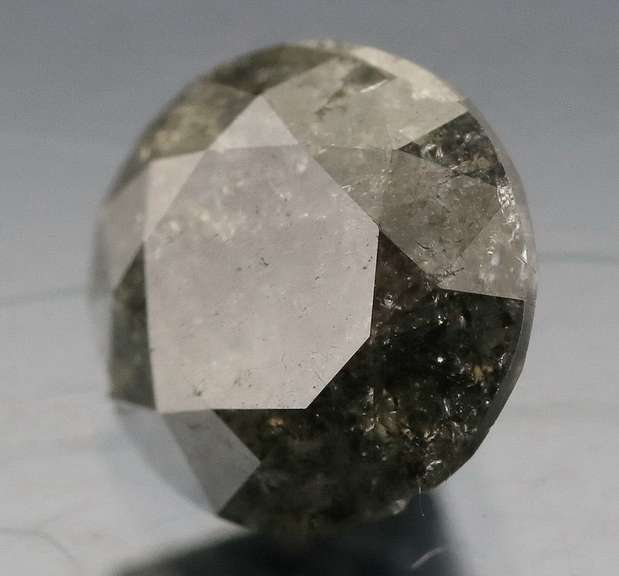 Huge! 1.31ct black calico Diamond solitaire