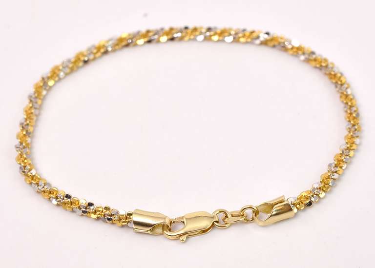 Lovely Margherita Chain Bracelet in 14K Two-tone Gold