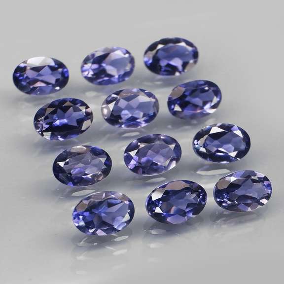 Collectors 4.23ct very best blue violet hue Iolite set