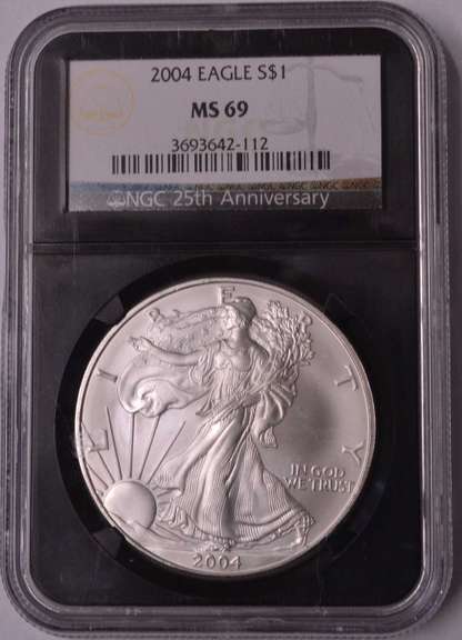2004 American Silver Eagle NGC MS69