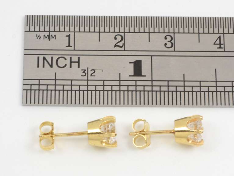 Sparkling CZ Stud Earrings